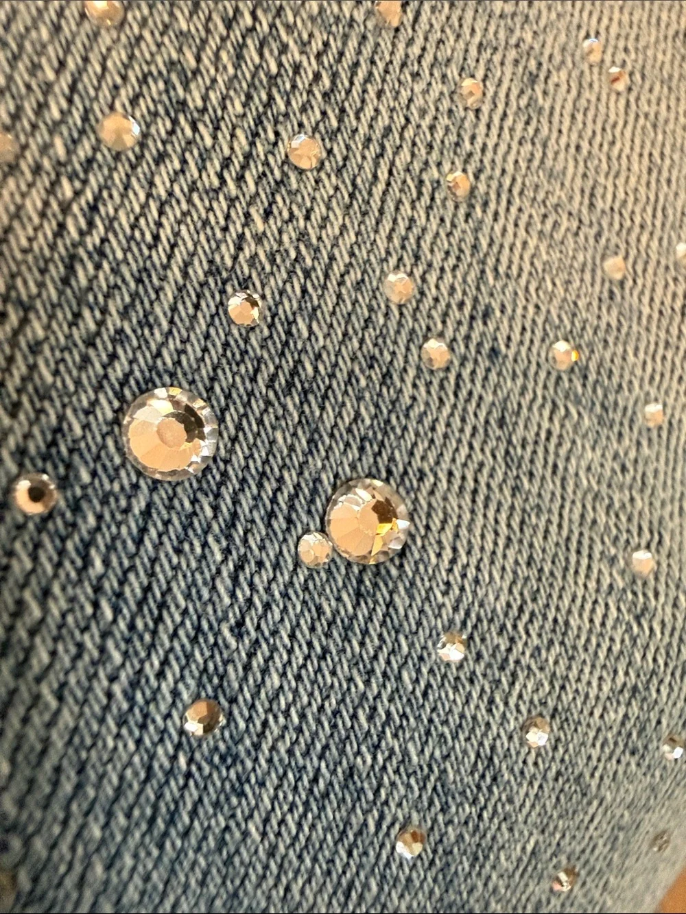 L/C  COLLECTION Light Wash Embellished Straight Jeans